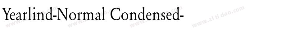 Yearlind-Normal Condensed字体转换